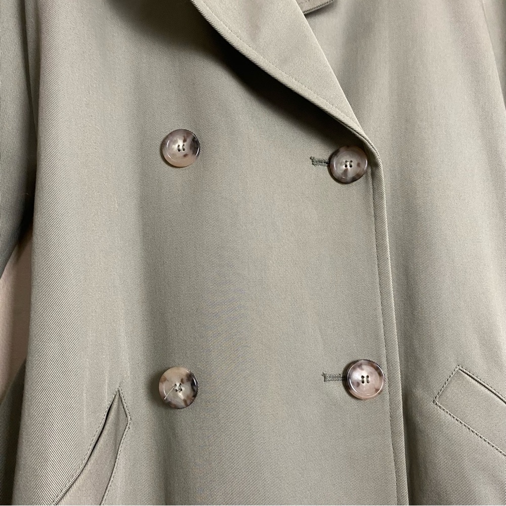 Sezane Scott Trench Coat Khaki Green - Picture 9 of 14